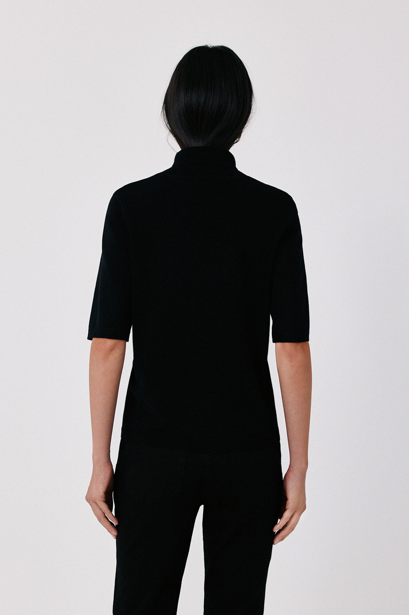 Cortefiel Jersey cuello vuelto Negro
