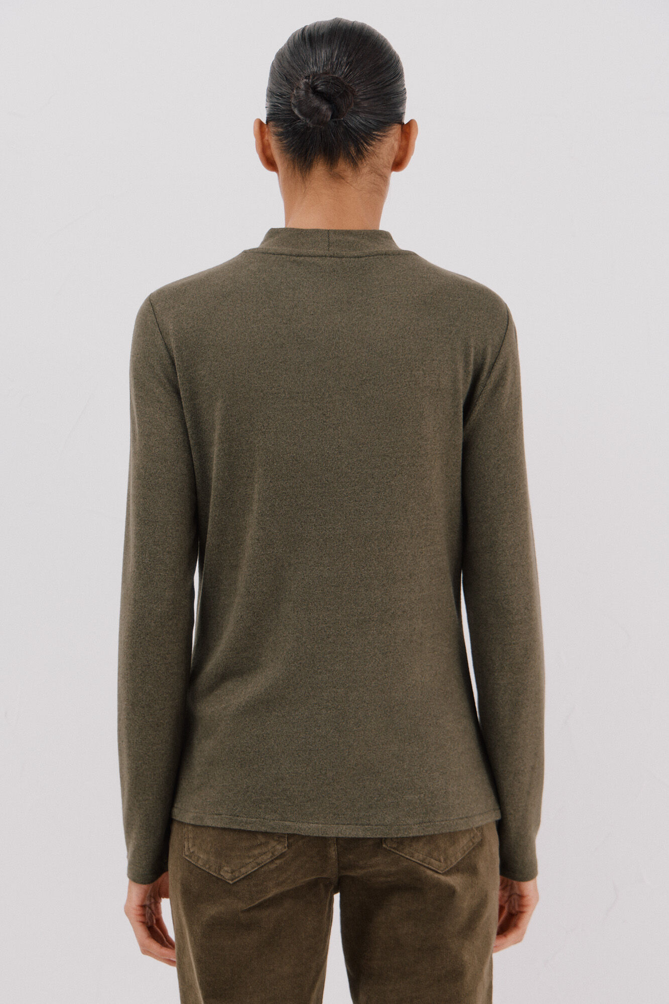 Cortefiel T-shirt with rhinestone detail Green