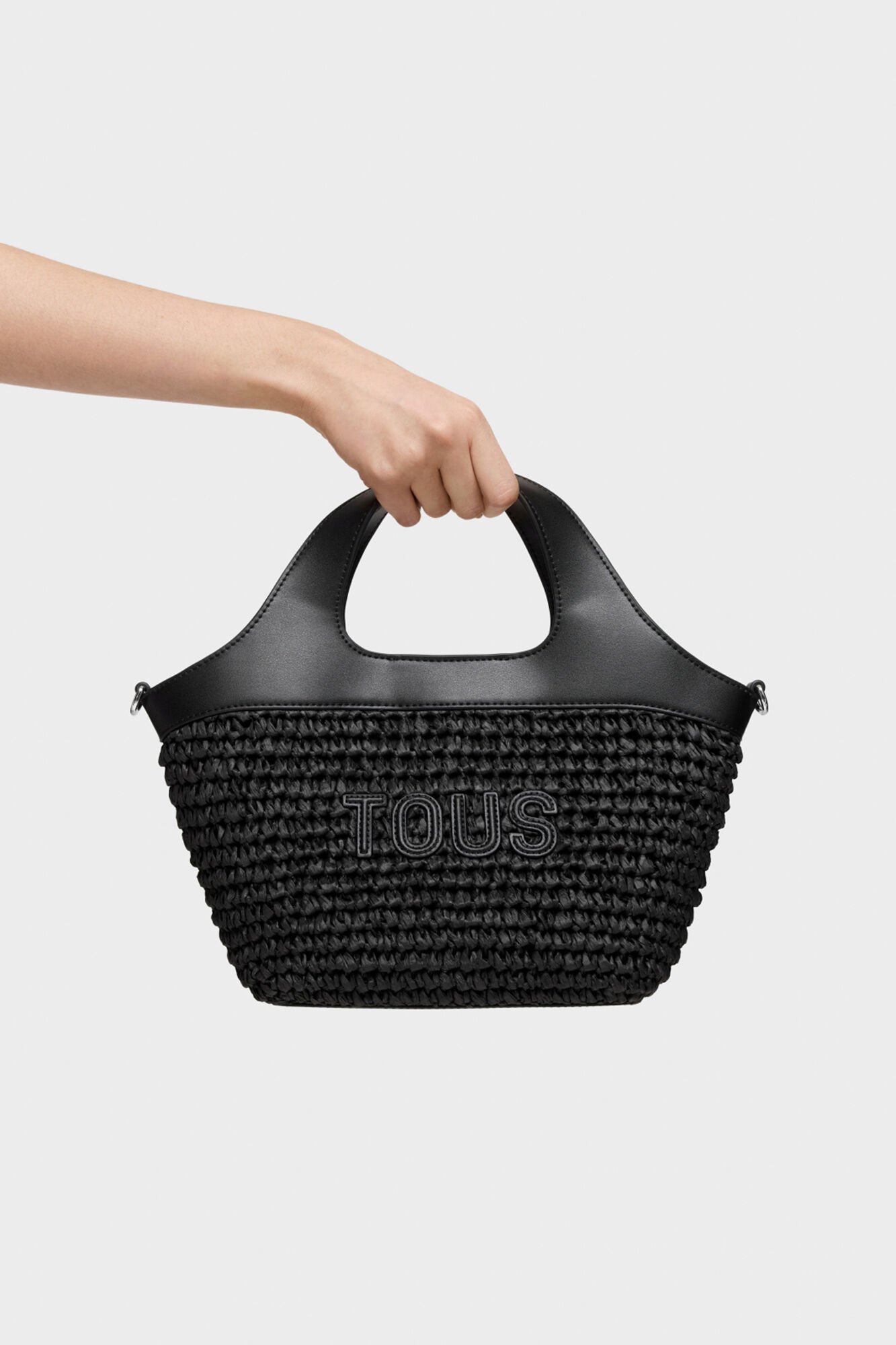 Tous TOUS Lirio Rafia medium black basket Black