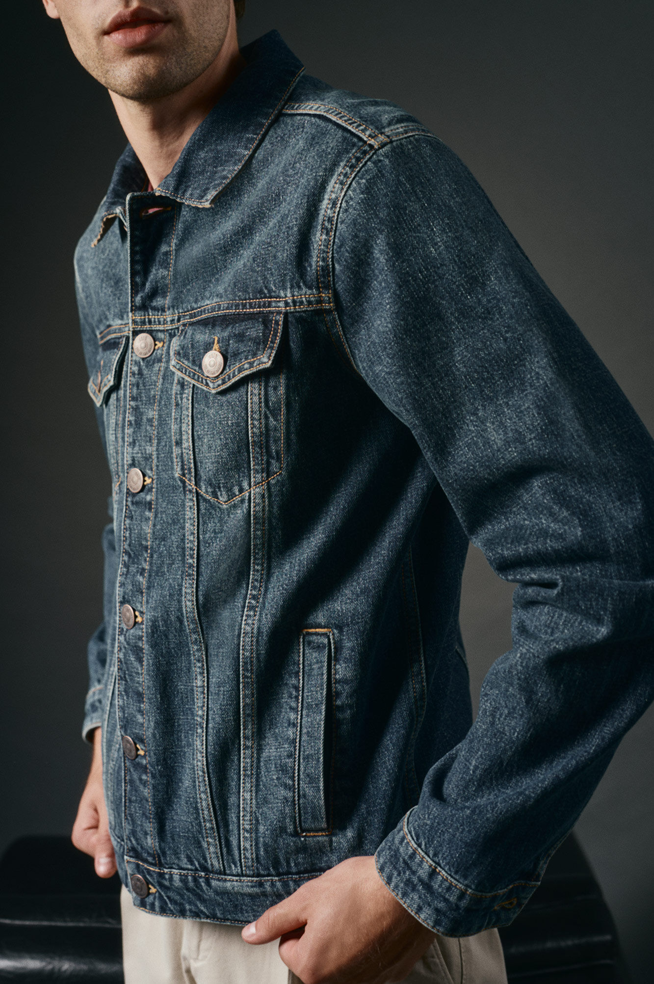 OOTO Blus&atilde;o denim Azul