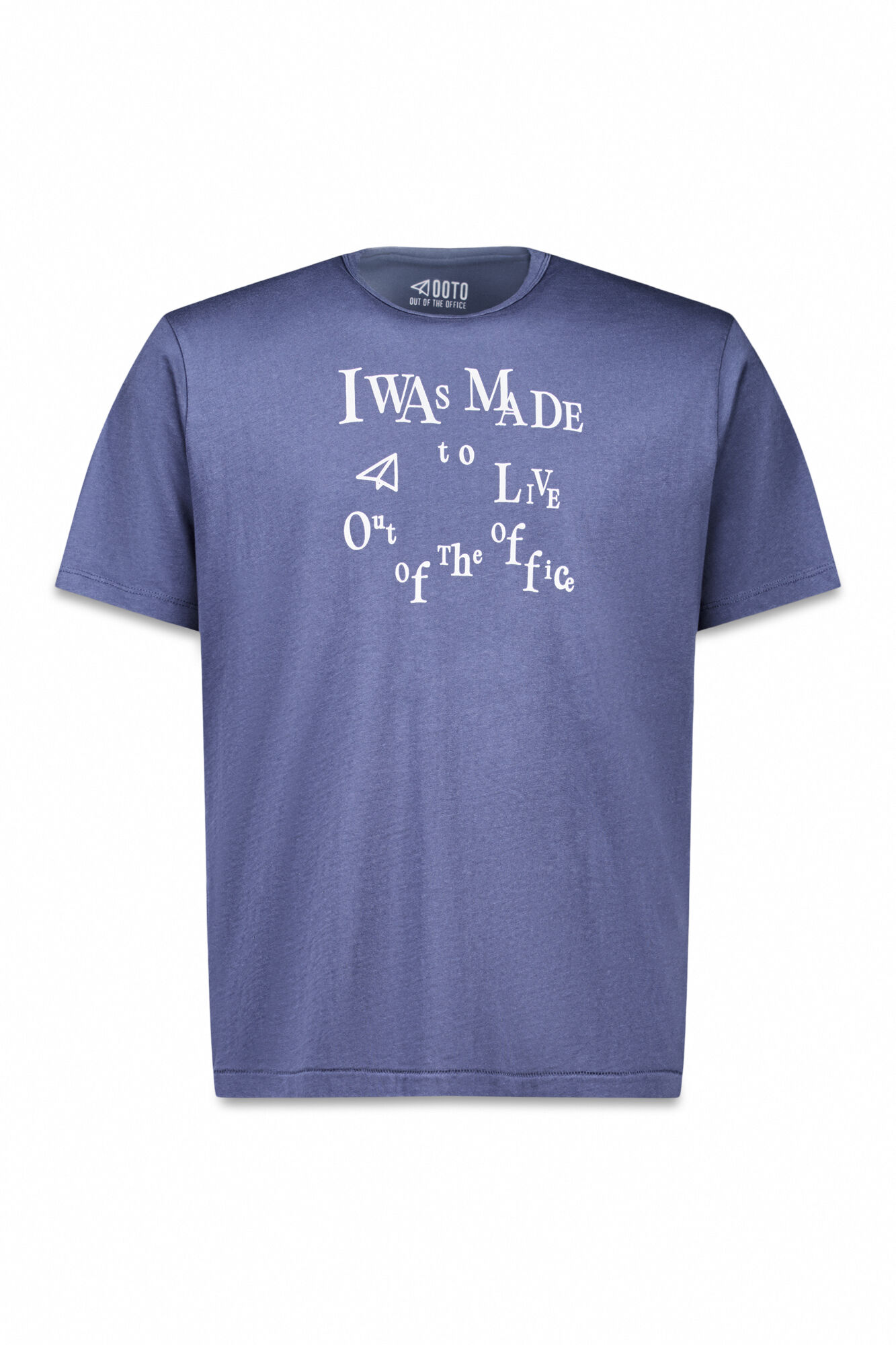 OOTO Camiseta gr&aacute;fica lavada Azul