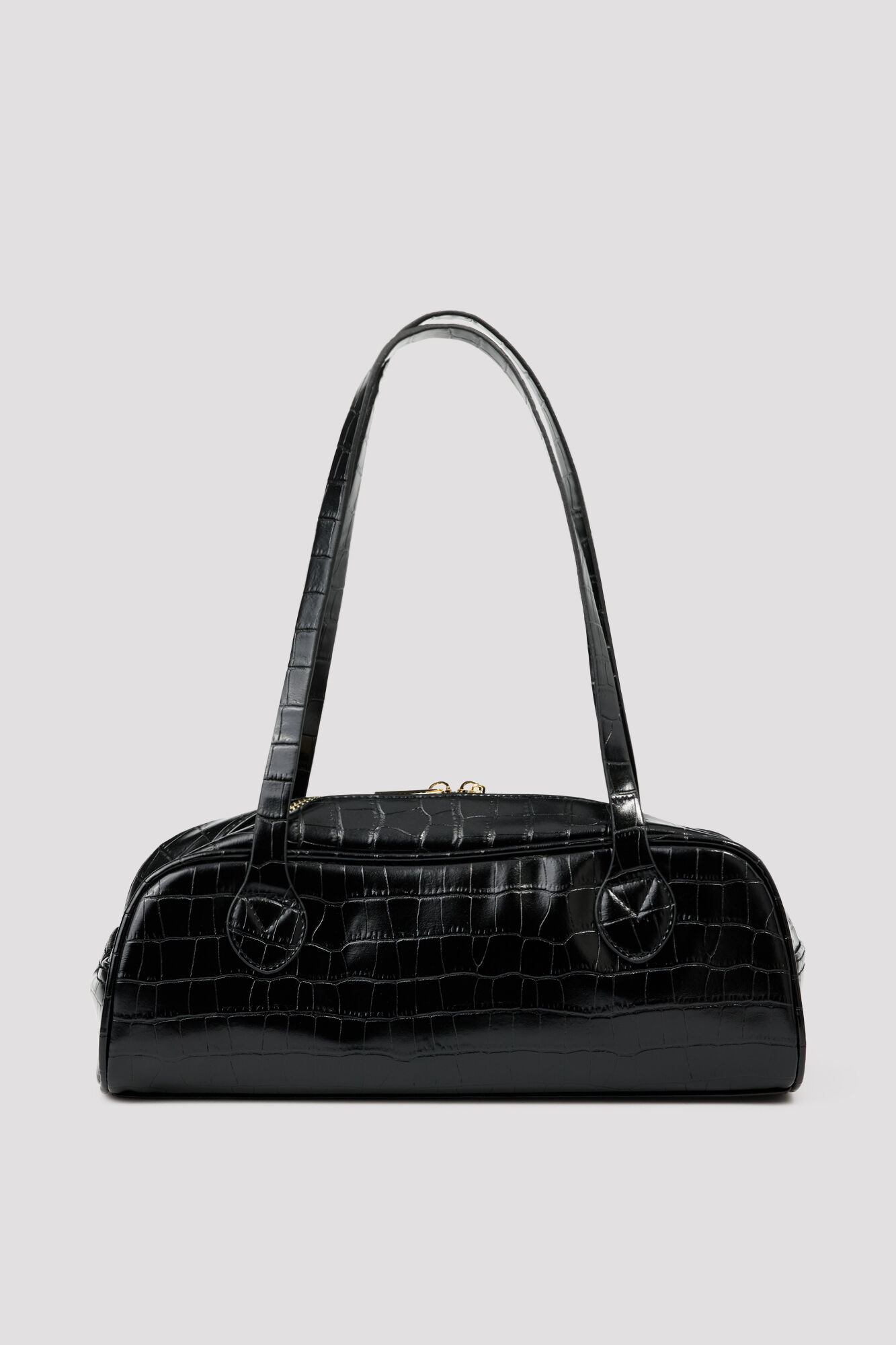 Cortefiel Crocodile effect baguette handbag