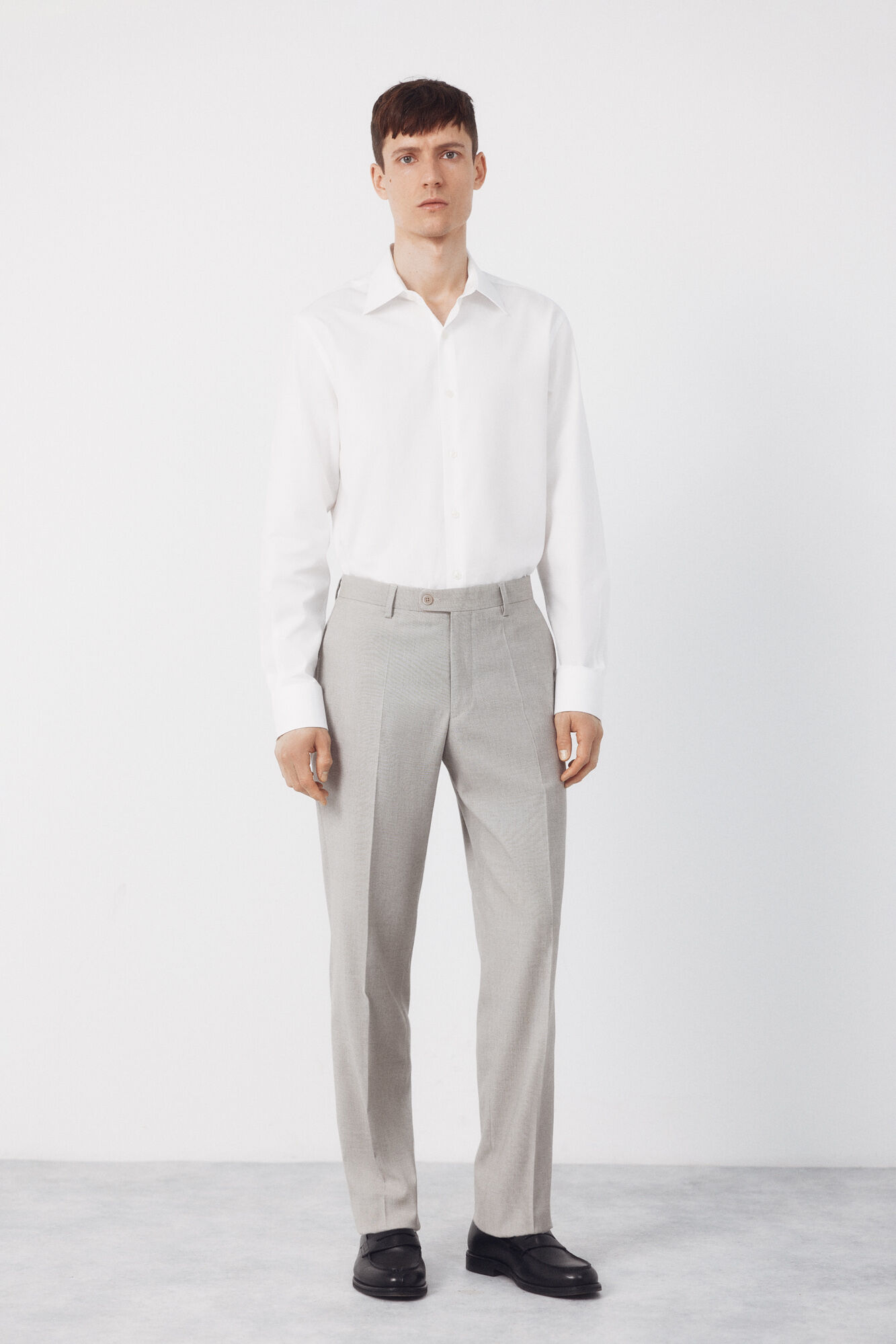 Cortefiel XXI Serie Taupe Structured Trousers
