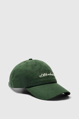 Selected Gorra con bordado 100% algod&oacute;n org&aacute;nico Verde oscuro