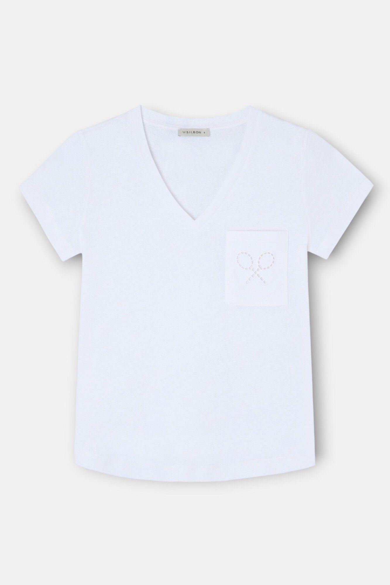 Silbon Camiseta woman bolsillo raqueta