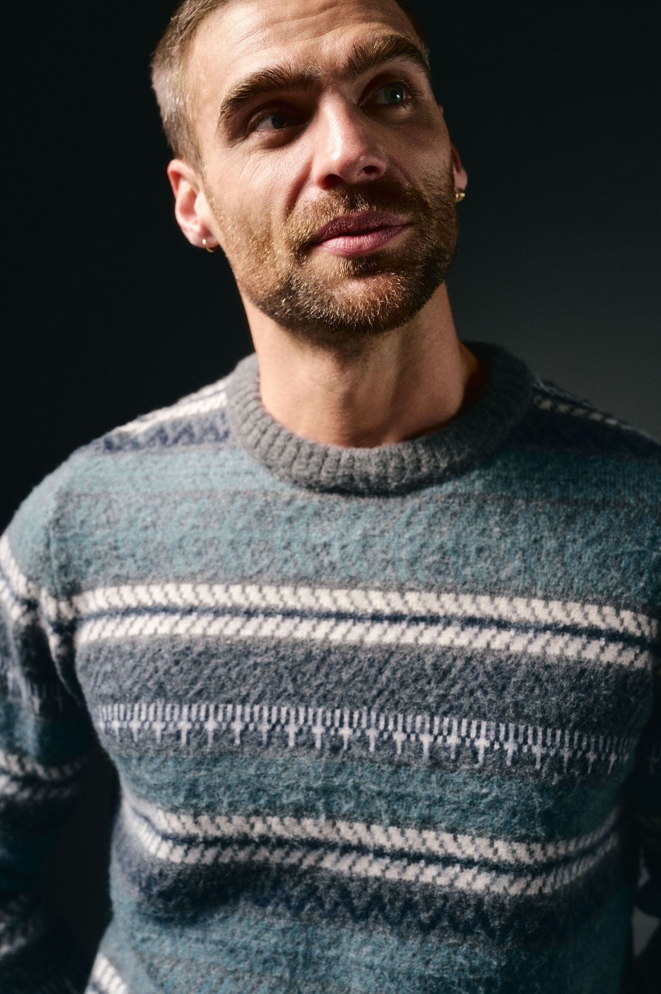 OOTO Jersey navide&ntilde;o cuello caja Estampado gris