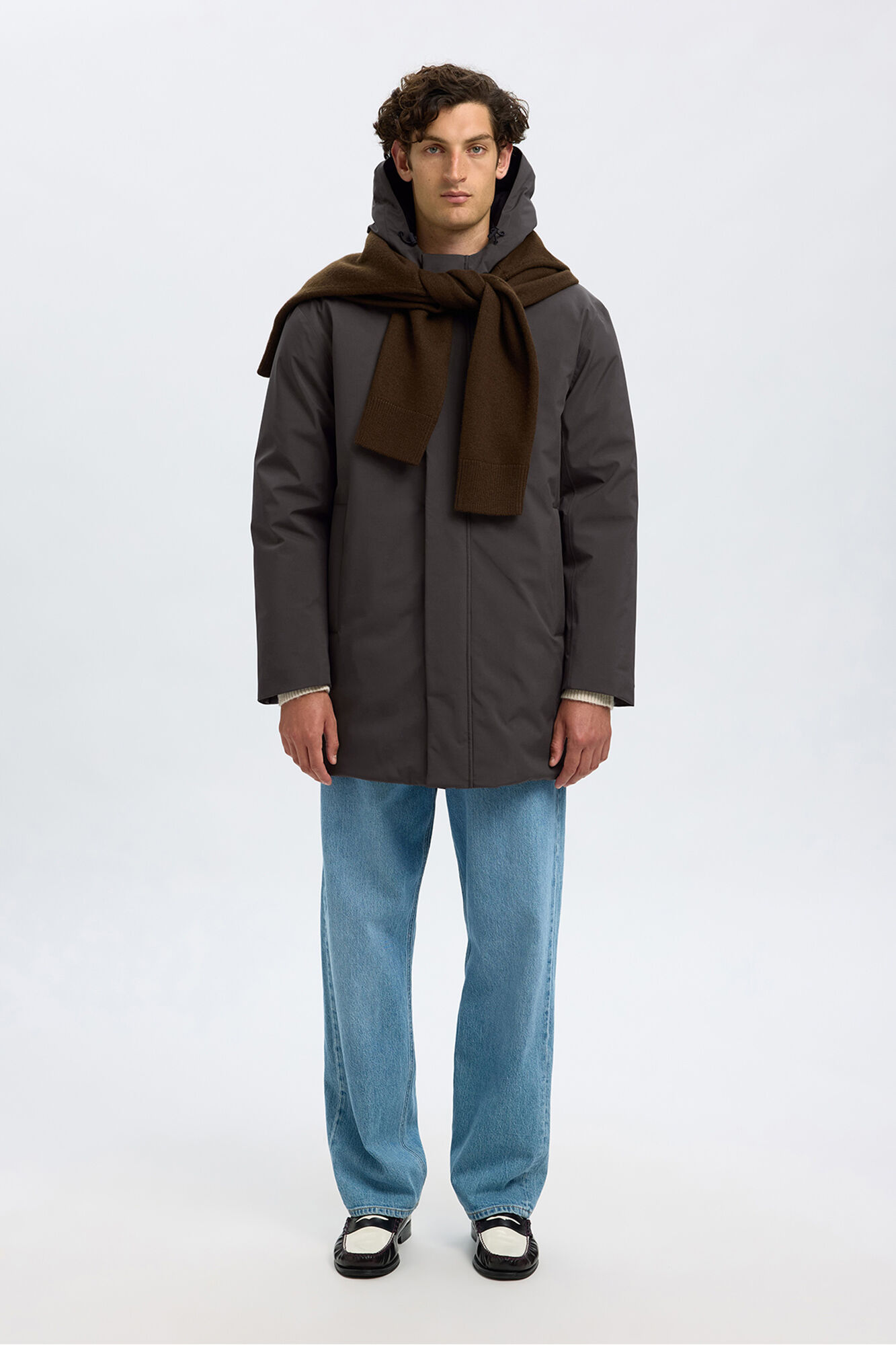 Selected Parka imperme&aacute;vel com capuz