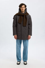 Selected Waterproof parka with hood Grey