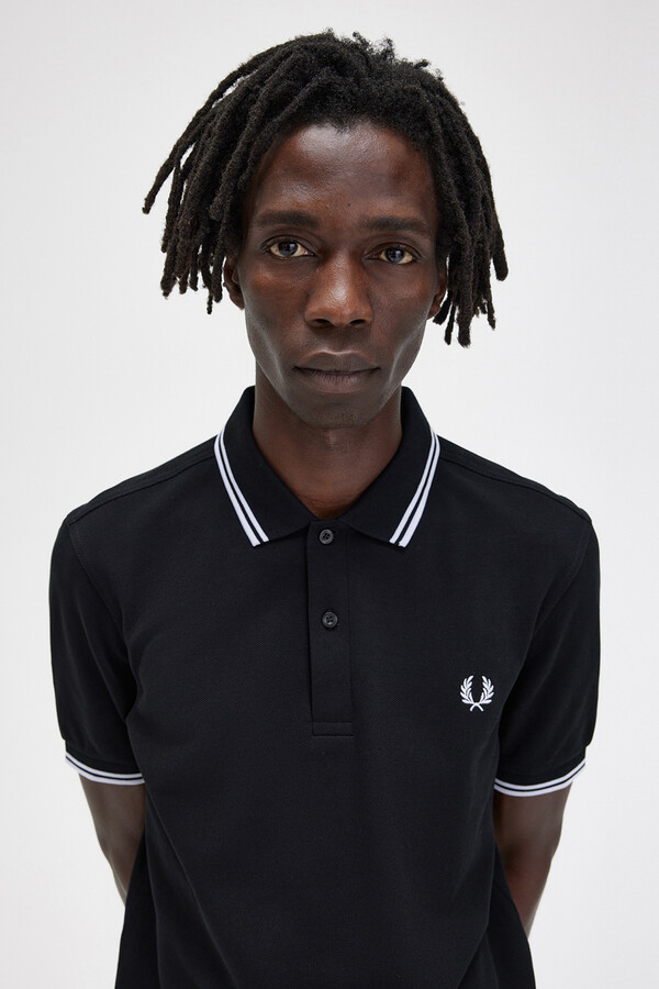 Cortefiel Twin Tipped Fred Perry Shirt Preto