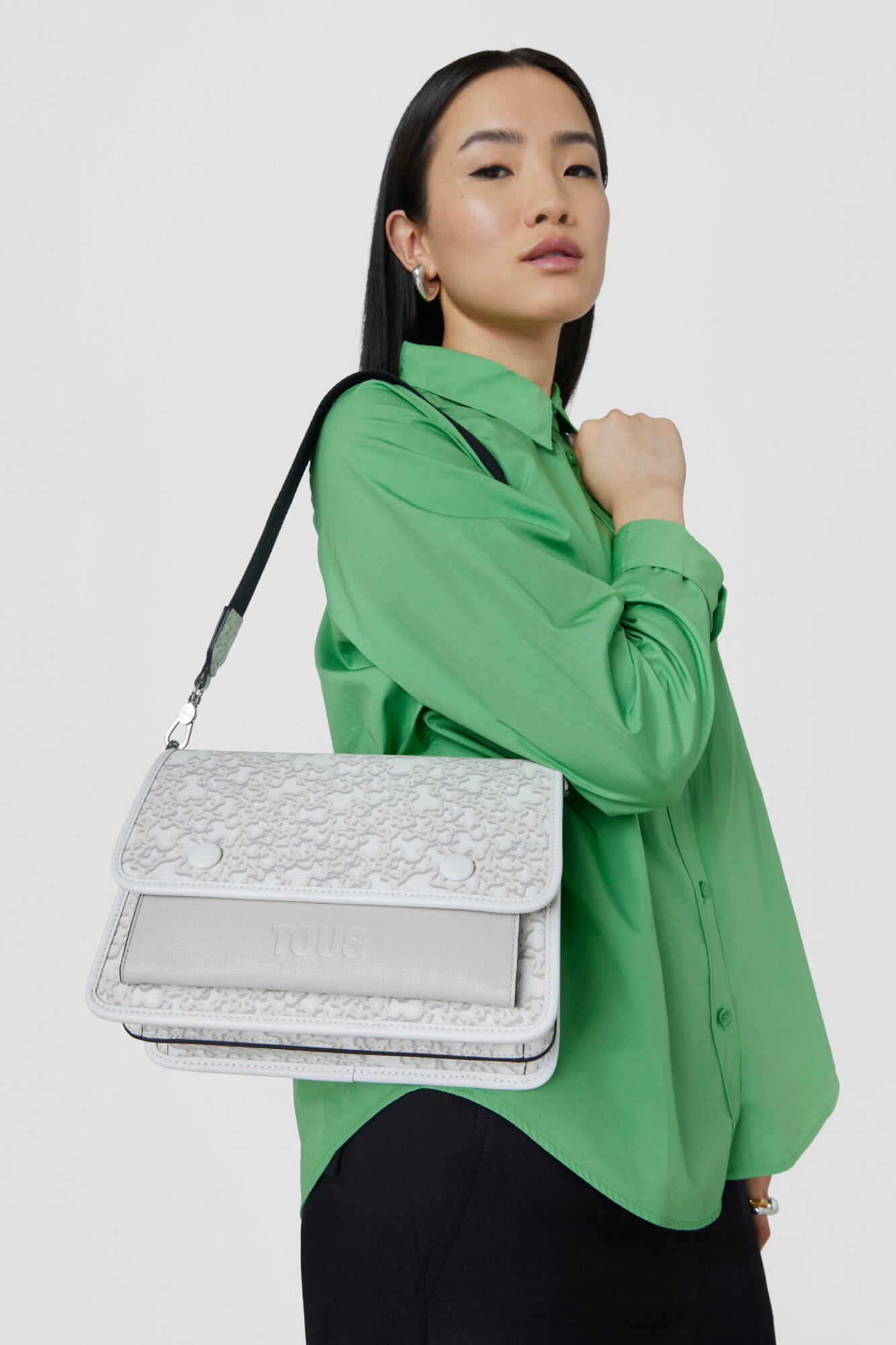 Tous Mala de tiracolo m&eacute;dia Audree cinzenta Kaos Mini Evolution Cinzento