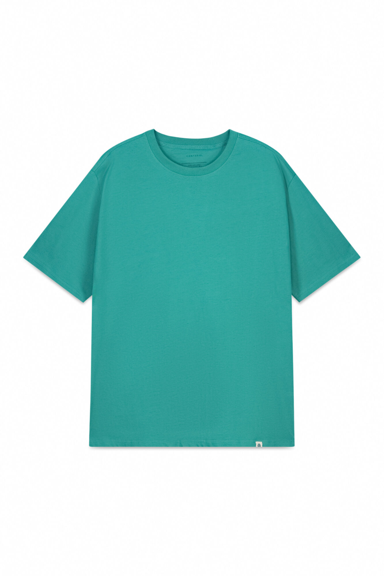Cortefiel Plain T-shirt Green