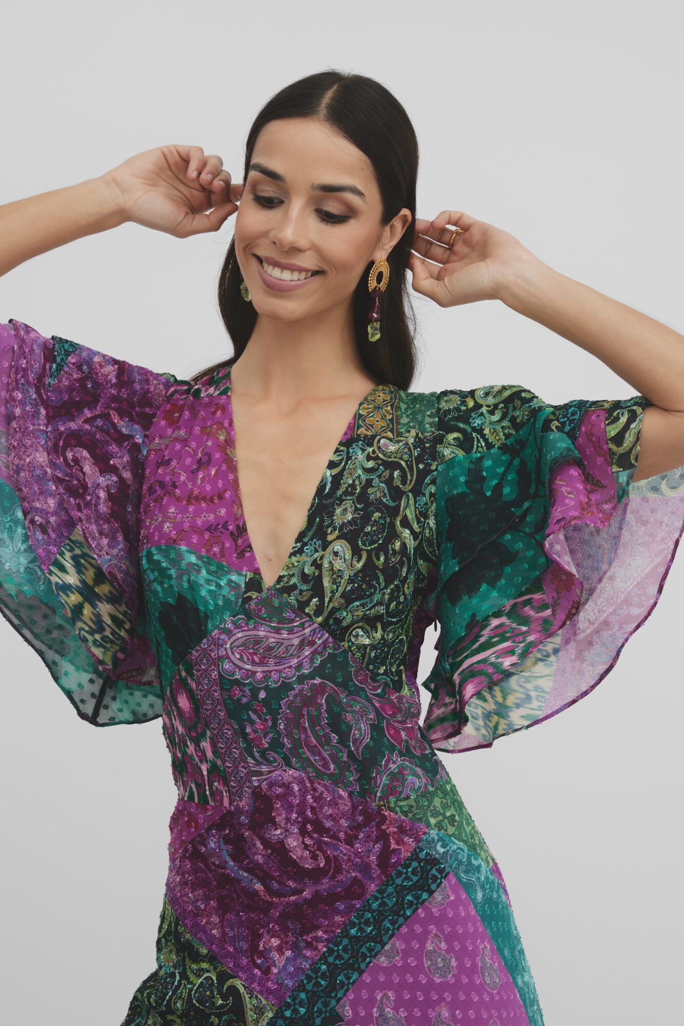 Silbon Vestido Event Collection Danza estampado Multicolor