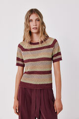 Cortefiel Short sleeve jumper Multicolour