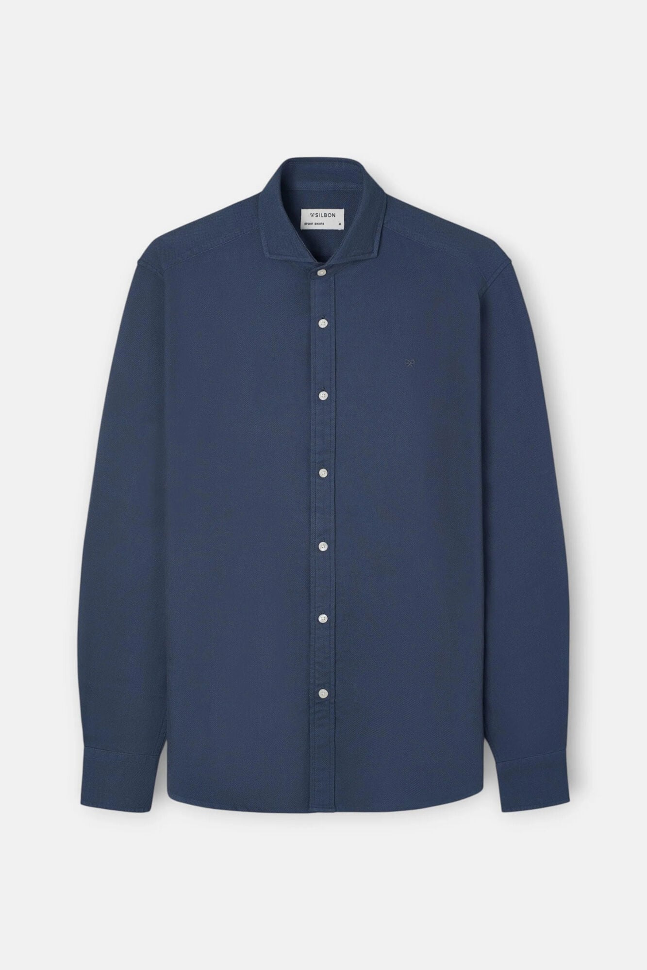 Silbon Camisa desportiva estruturada Azul