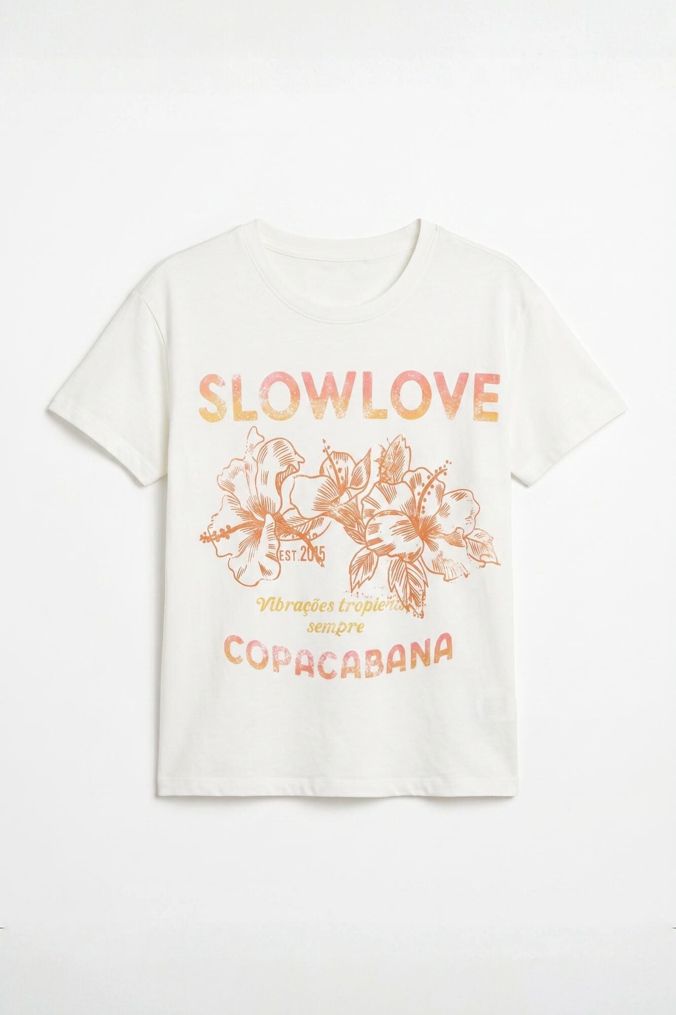 Slowlove T-shirt estampada Branco