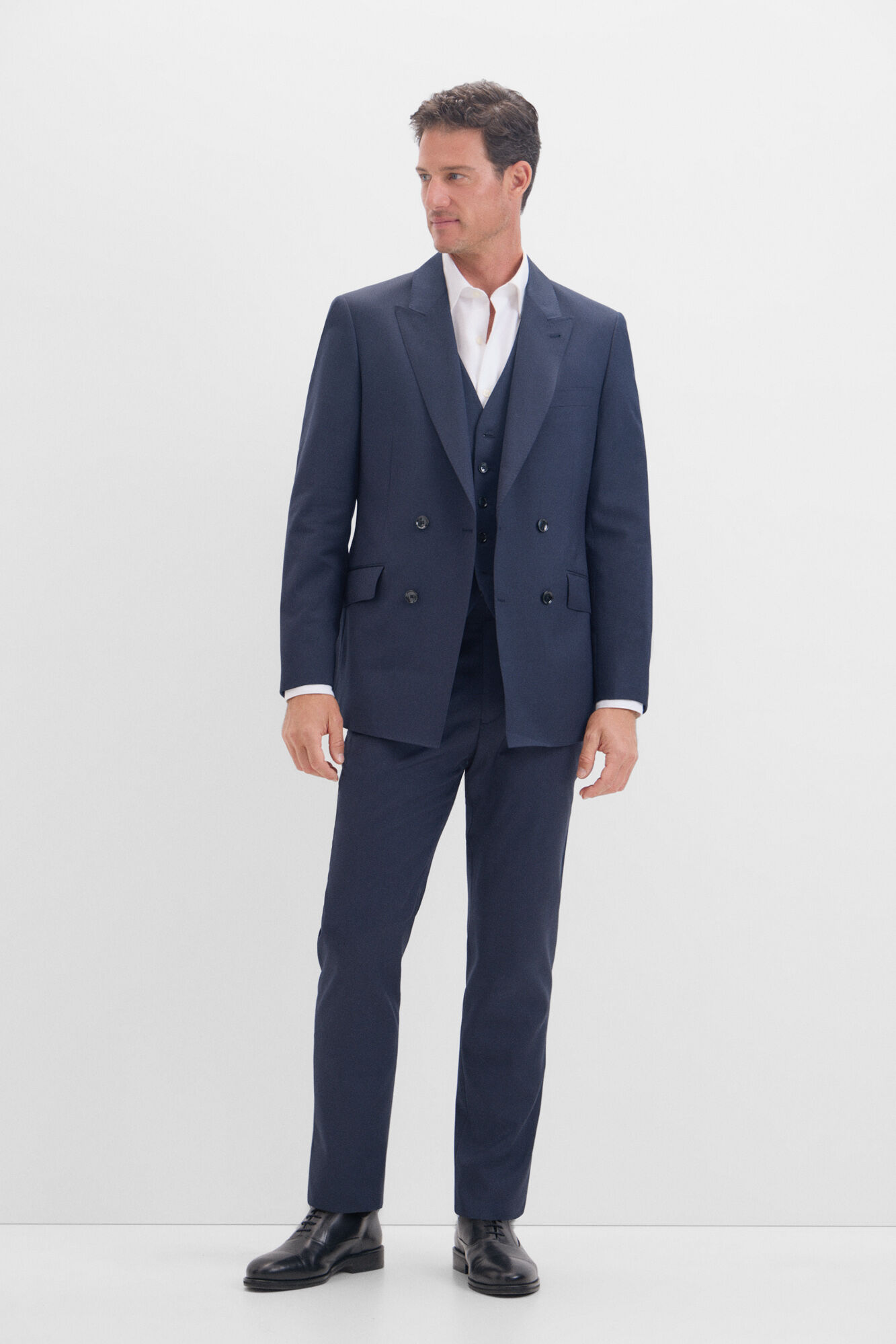 Cortefiel Blazer trespassado duplo slim fit Azul