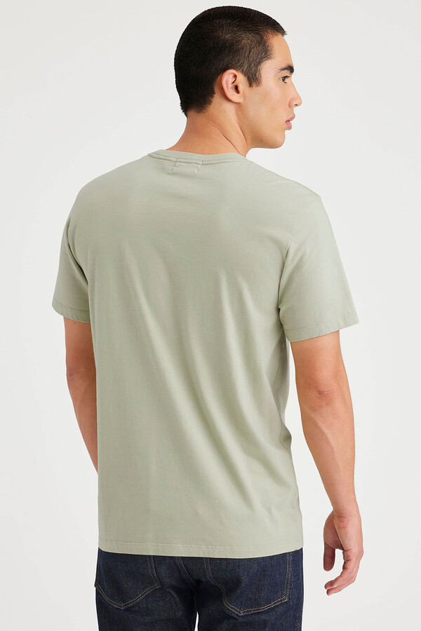 Cortefiel Camiseta slim fit logo Beige