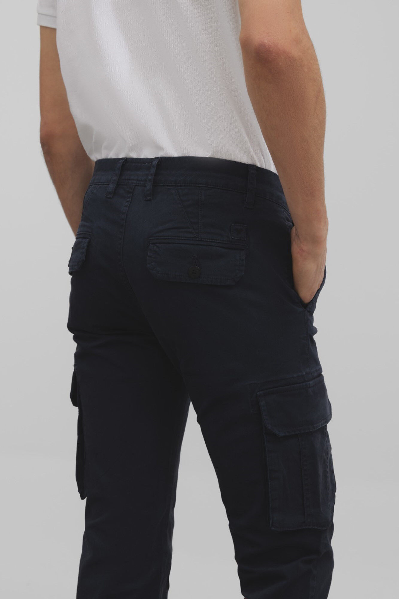 Silbon Pantalon sport cargo Azul marino