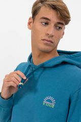 elPulpo Sudadera capucha bordado sealovers sun Azul