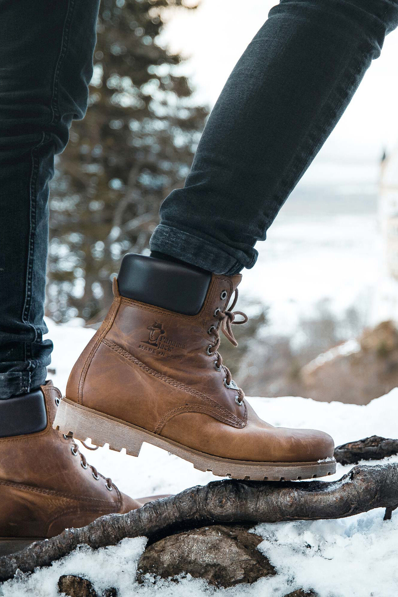 Panama Jack Bota de homem em pele napa