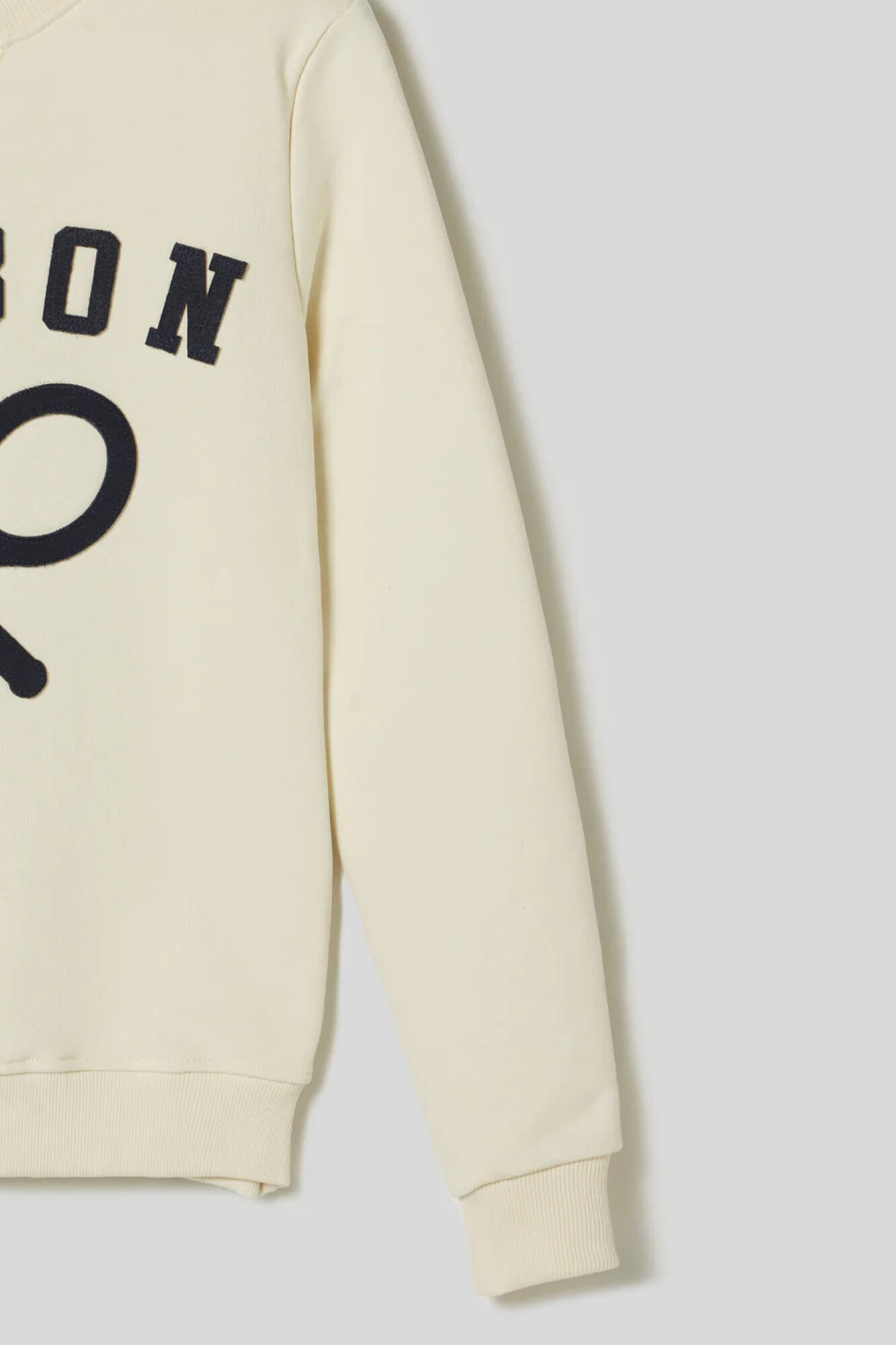 Silbon Sudadera clasica logo crema Arena