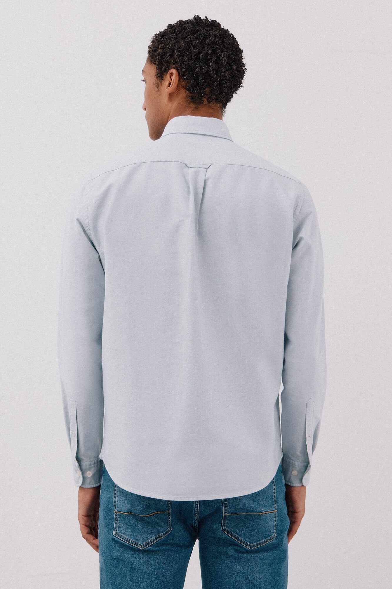 Cortefiel Camisa oxford lisa Azul