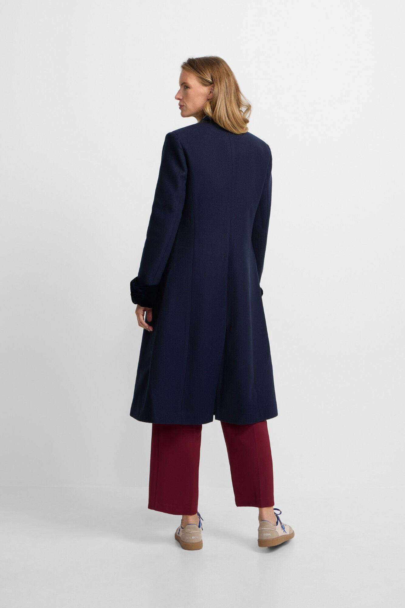 Silbon Sobretudo longo de marinheiro Azul