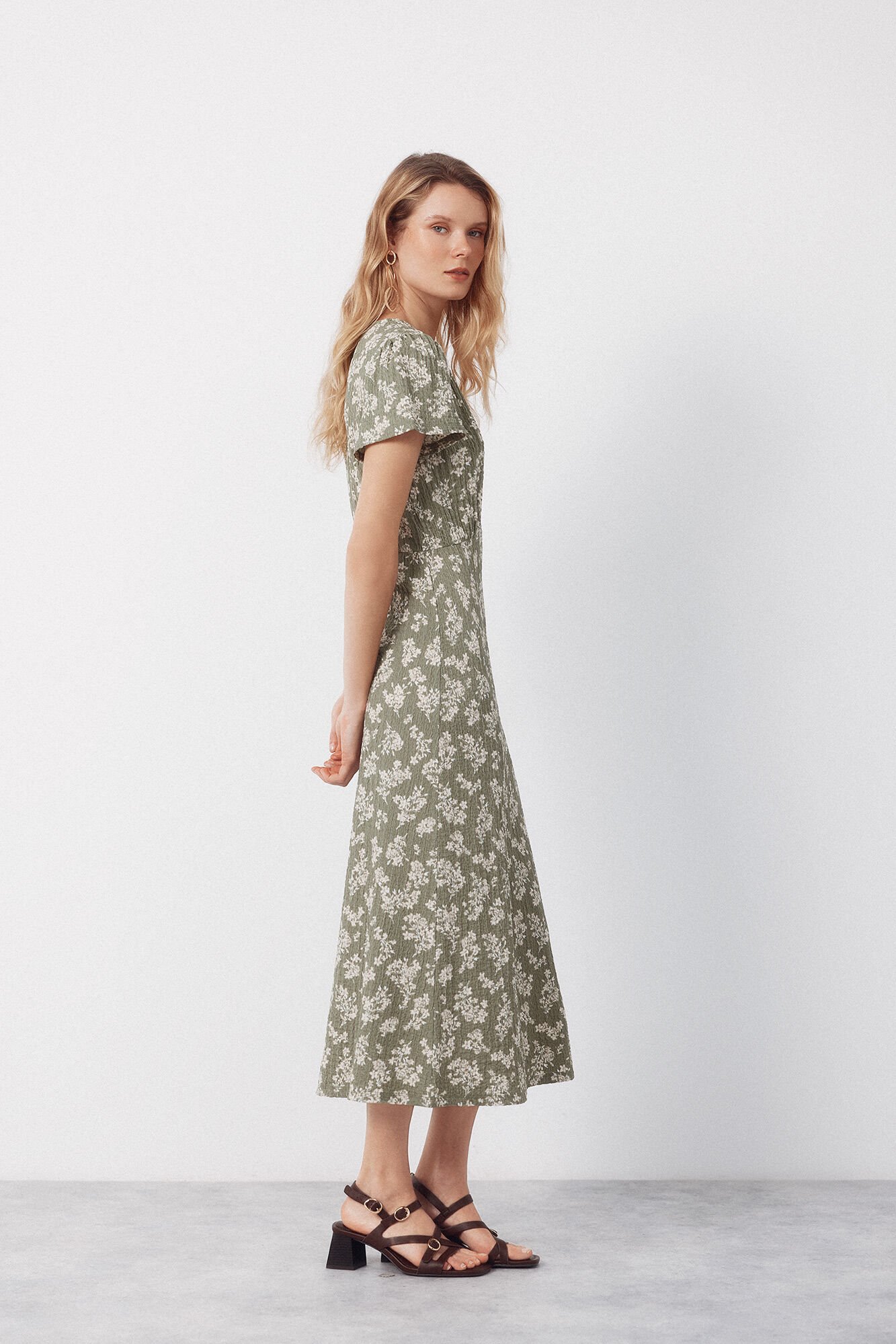 Cortefiel Vestido estruturado estampado