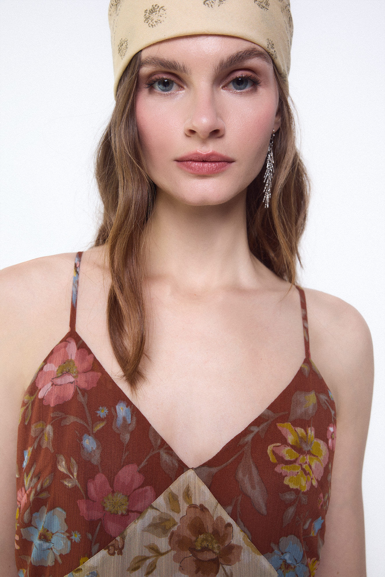 Slowlove Vestido estampado combinado Multicolorido