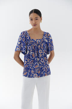 Cortefiel Clem blouse Printed blue