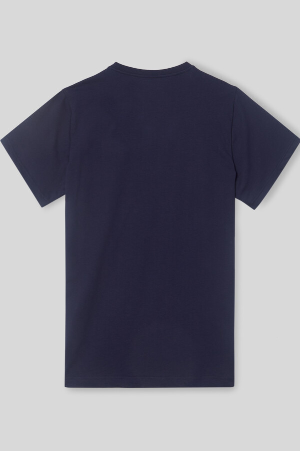 Cortefiel Silbon mini logo T-shirt Navy