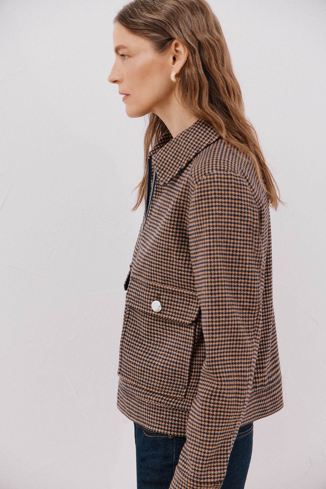 Cortefiel Short zip fastening jacket Multicolour