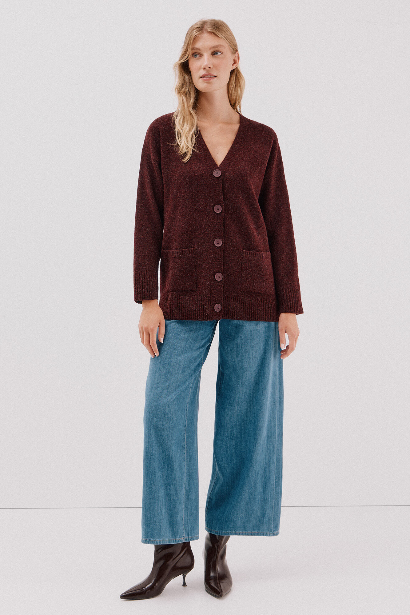 Cortefiel Cardigan longo com bolsos