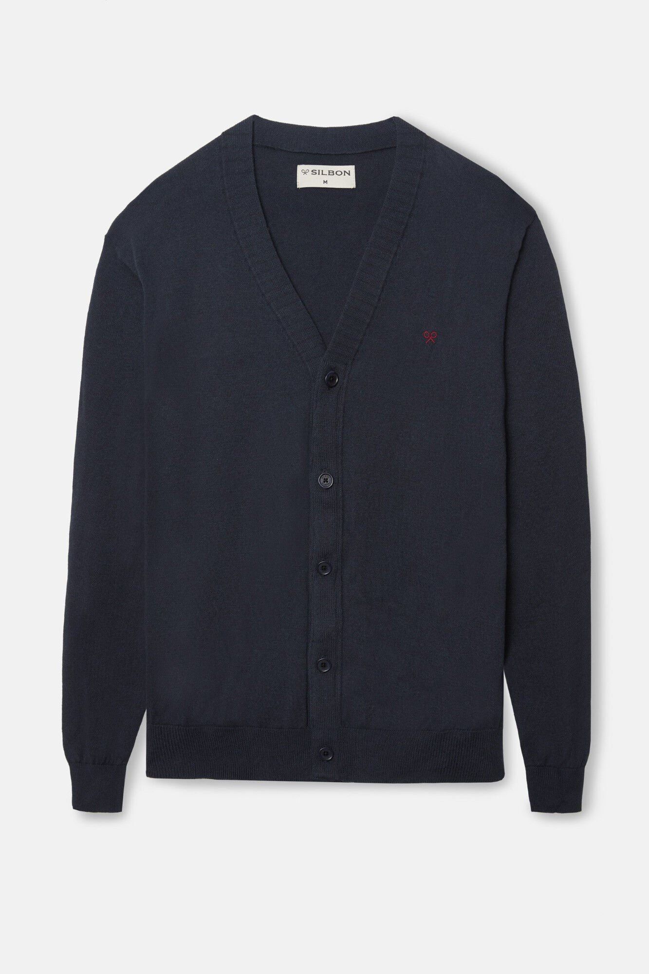Silbon C&aacute;rdigan cl&aacute;sico liso Azul marino