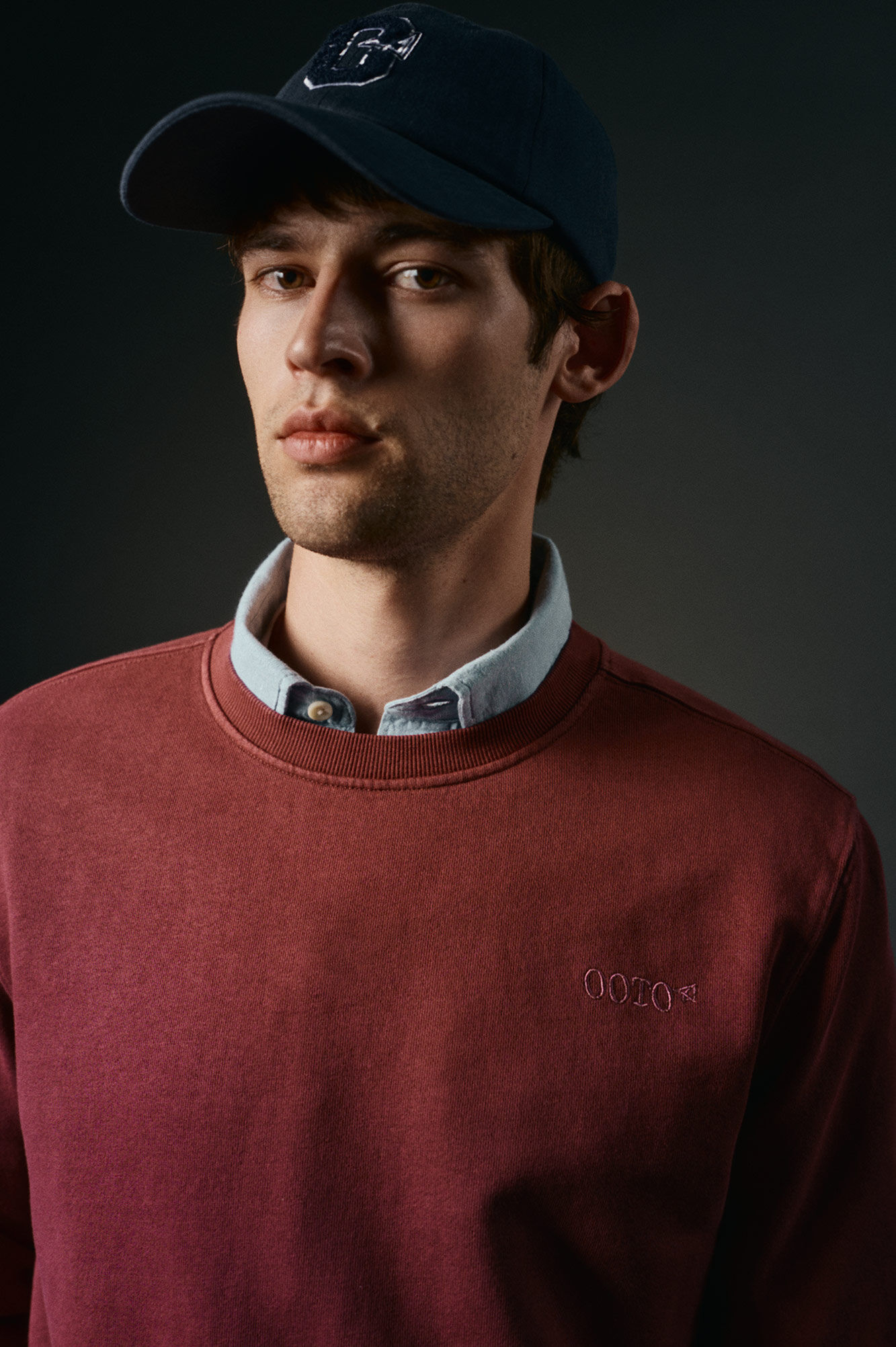 OOTO Sudadera b&aacute;sica Granate