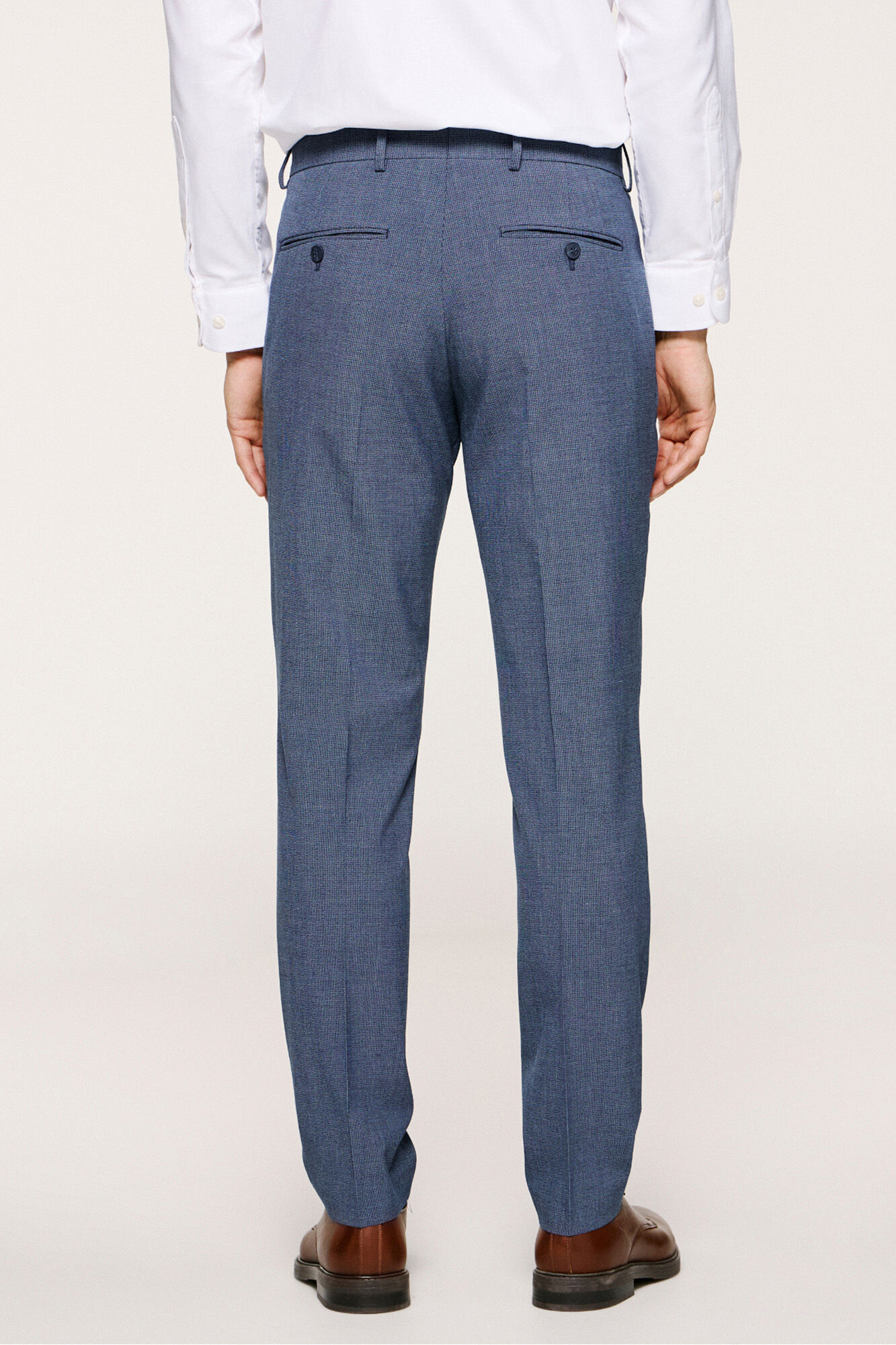 Selected Pantal&oacute;n de traje Slim Fit confeccionado con materiales reciclados. Azul