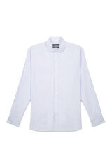 Cortefiel Striped slim fit easy-iron dress shirt Blue