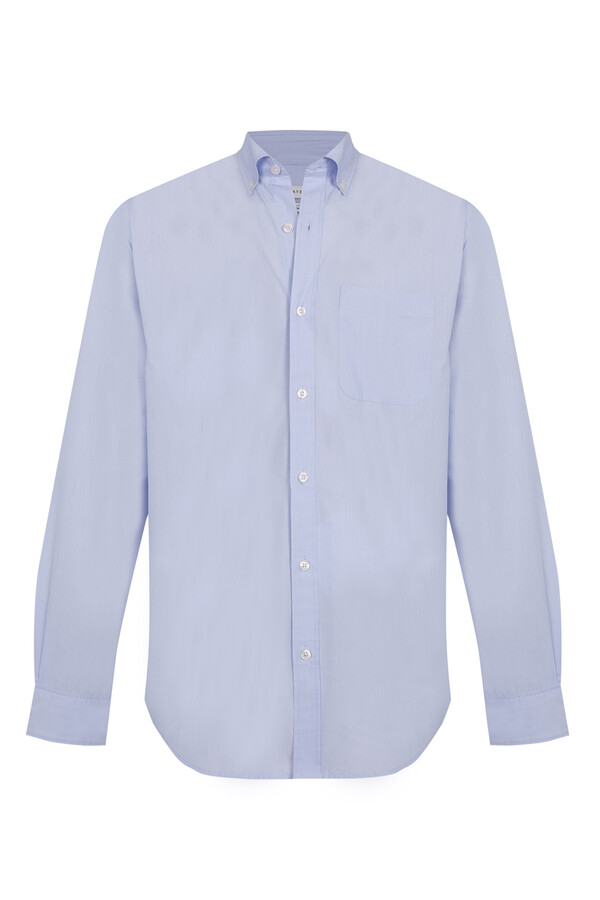 Cortefiel False plain Coolmax shirt Blue
