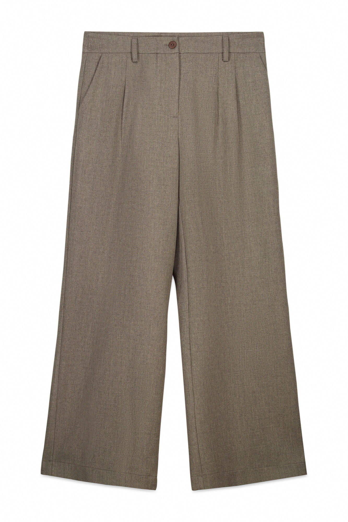 Slowlove Pantal&oacute;n pinzas recto Cinzento