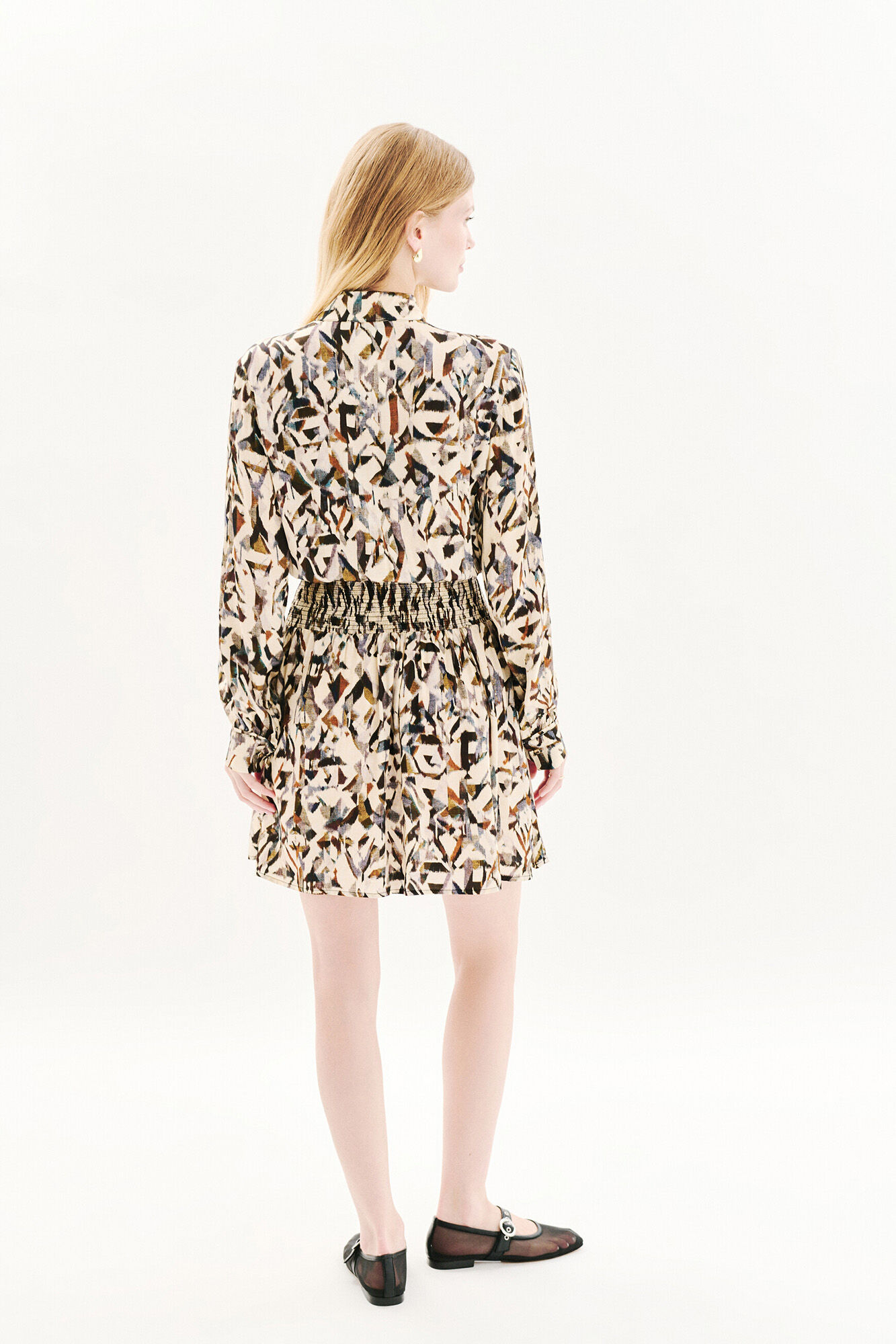 Caroll Vestido estampado 100% viscose Tostado