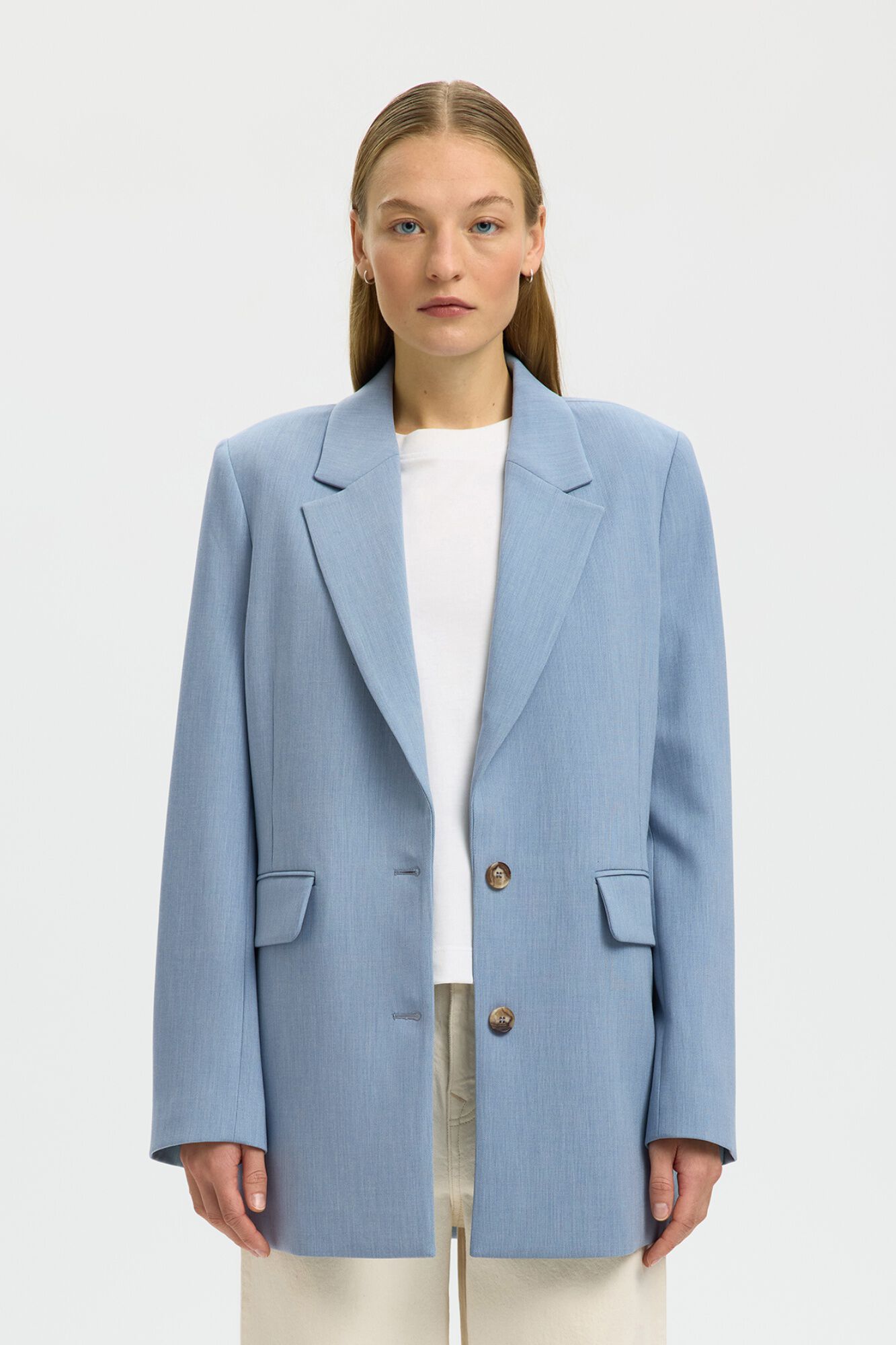 Selected Relaxed fit suit blazer Blue