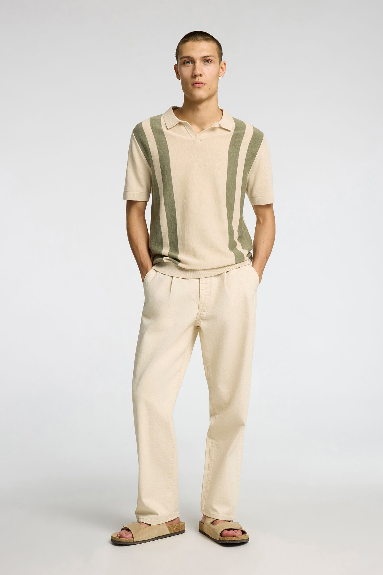 Selected Polo de lino de manga corta