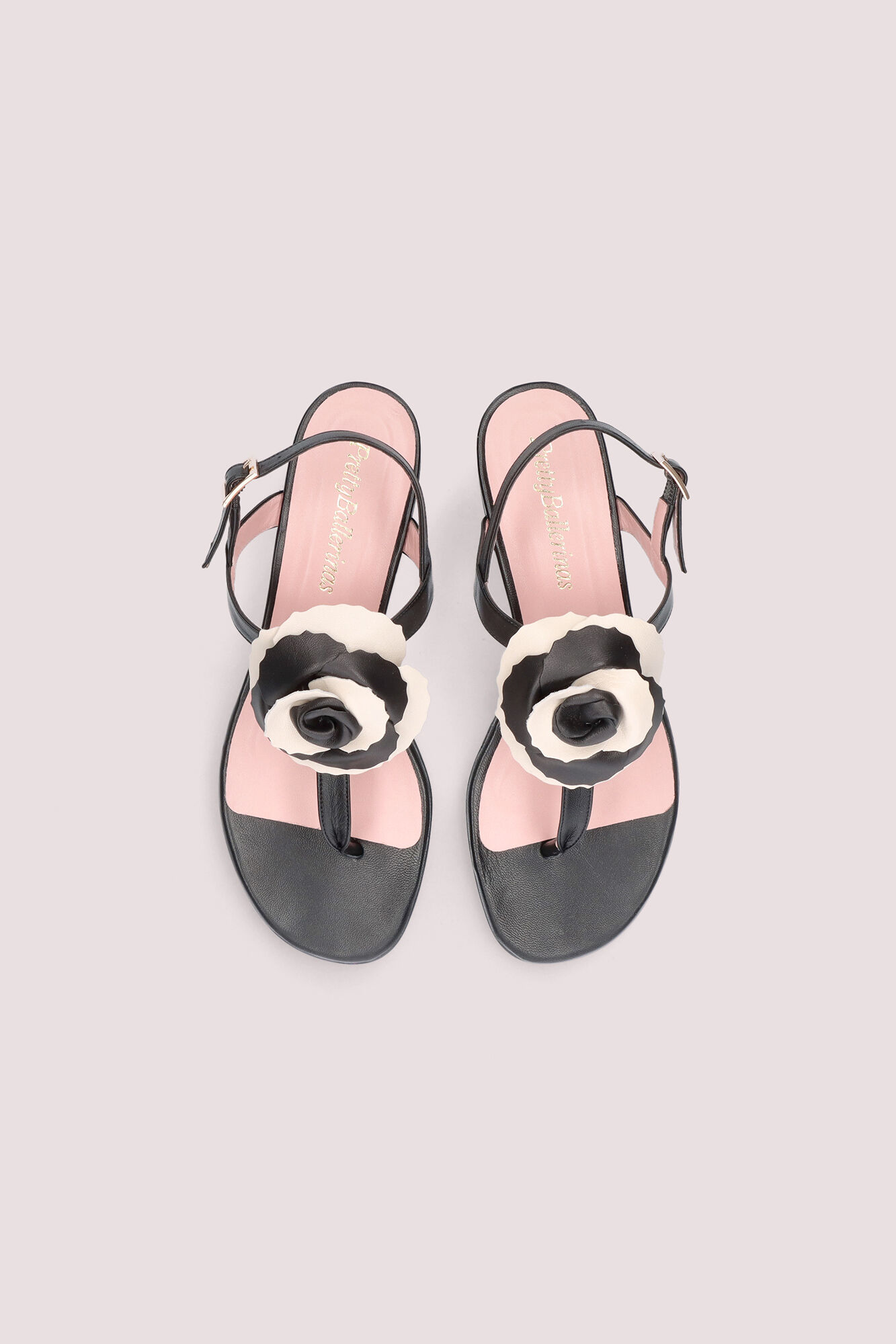 Pretty Ballerinas Nappa leather embellished sandal Black