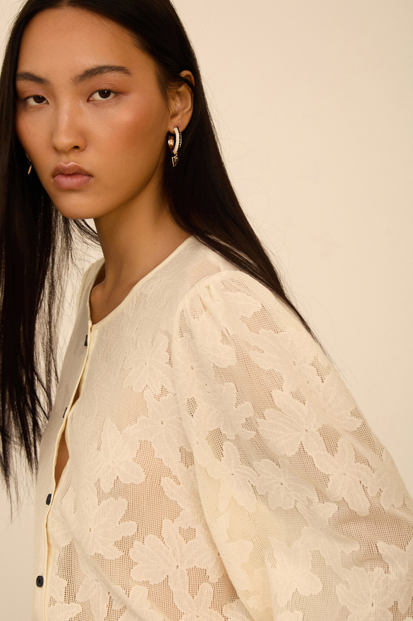 Meisie Blusa em renda Branco