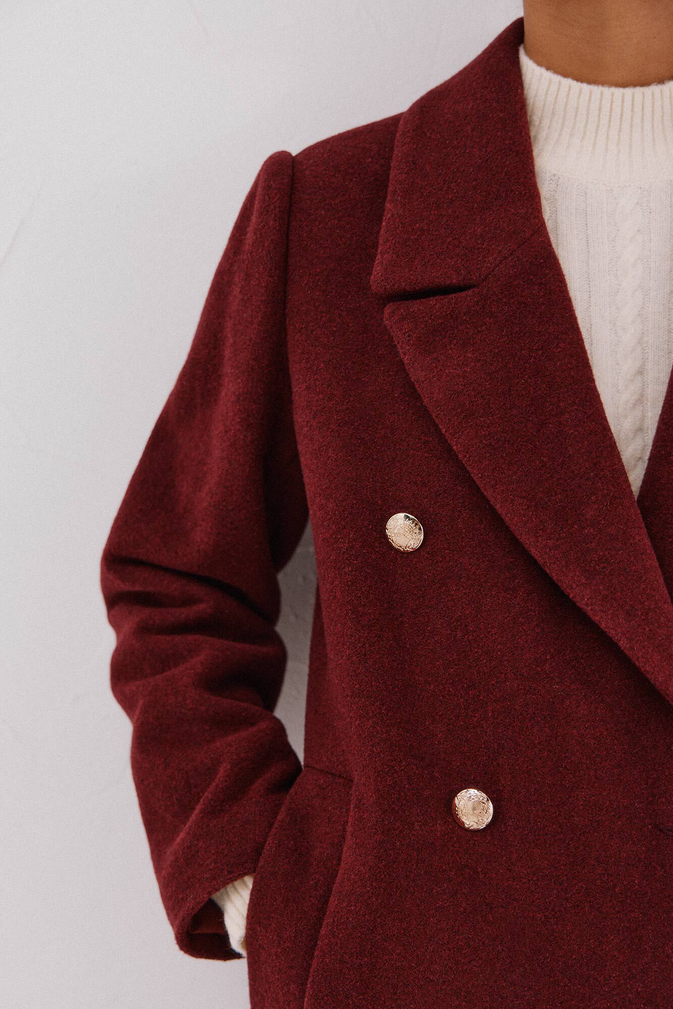 Cortefiel Sobretudo comprido tecido italiano Granada