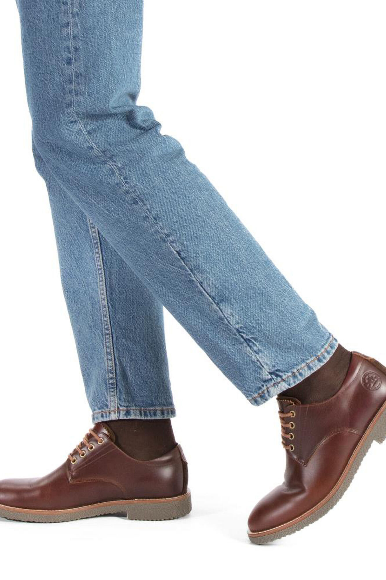 Panama Jack Sapatos de pele masculinos Castanho