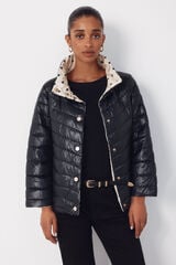 Cortefiel Reversible quilted jacket Black