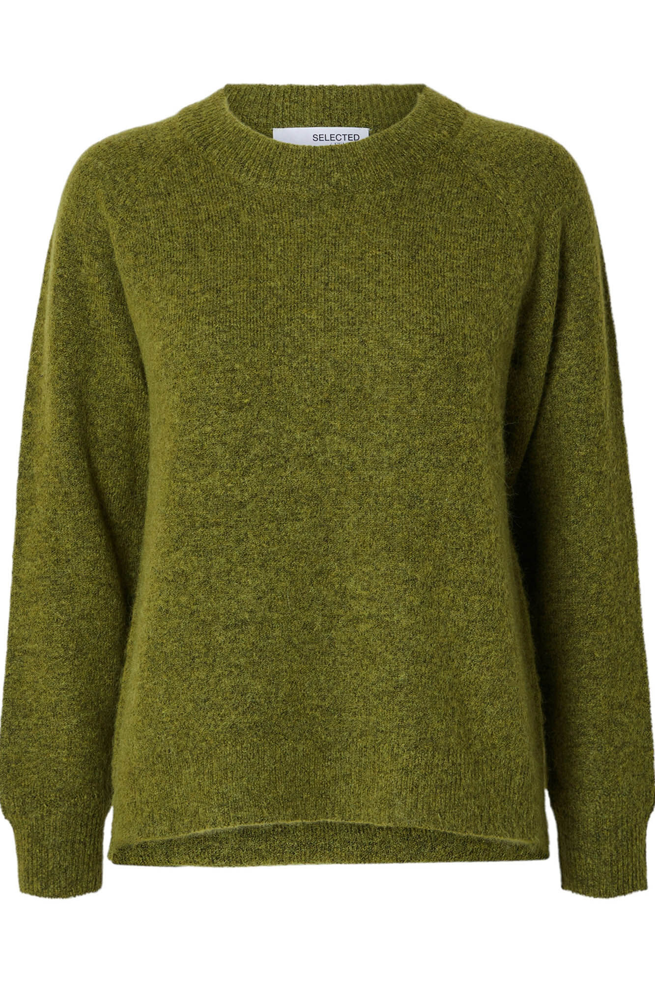 Selected Jersey lana y alpaca Verde