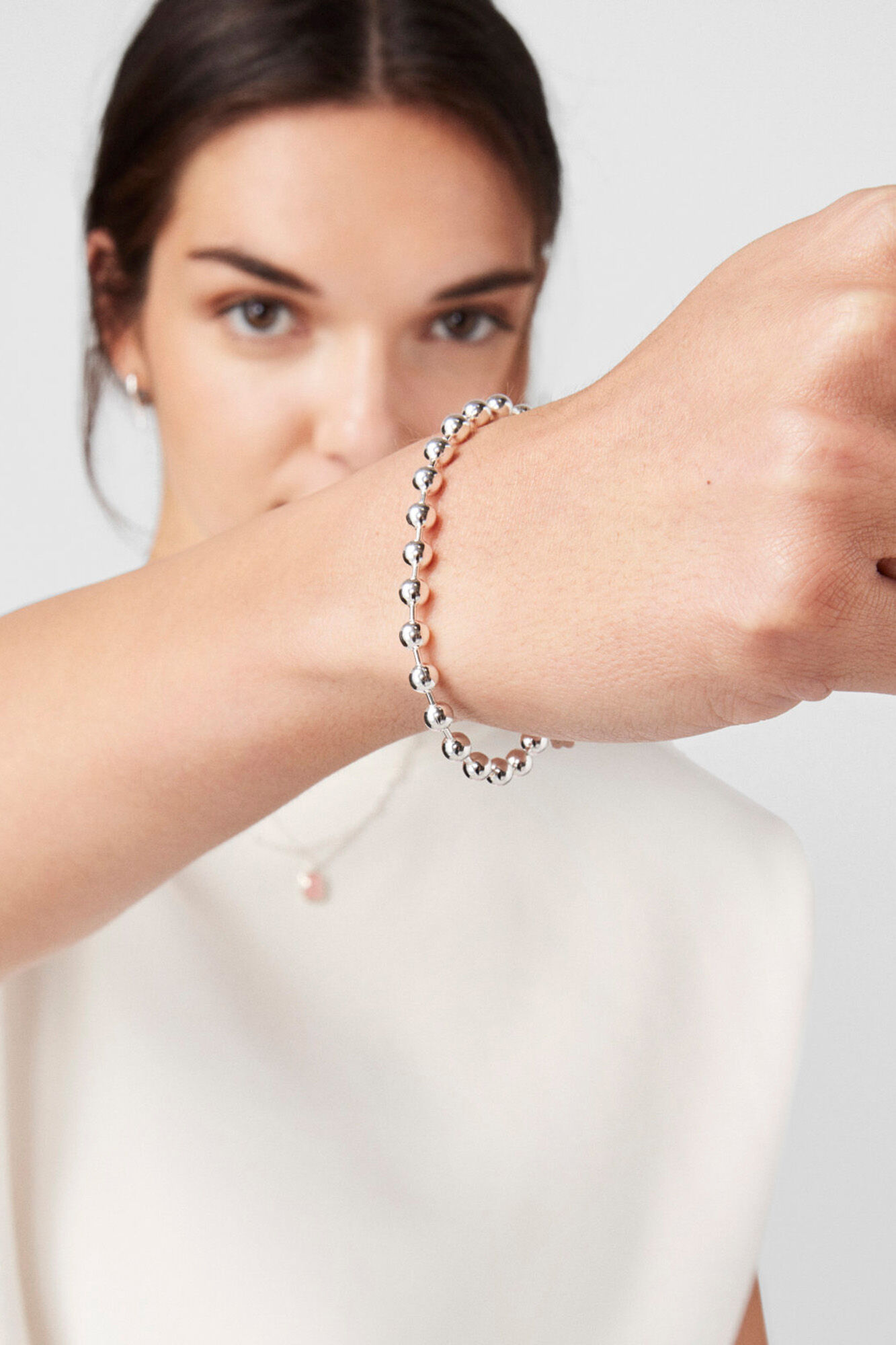Tous Pulsera de bolas de plata Basics Gris