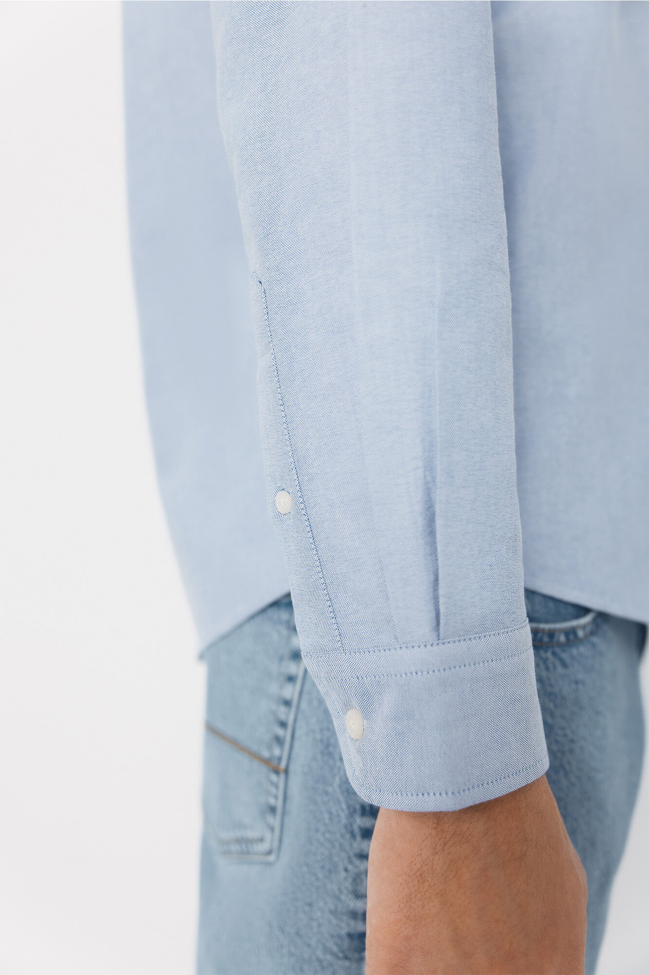 Cortefiel Plain Oxford shirt Blue